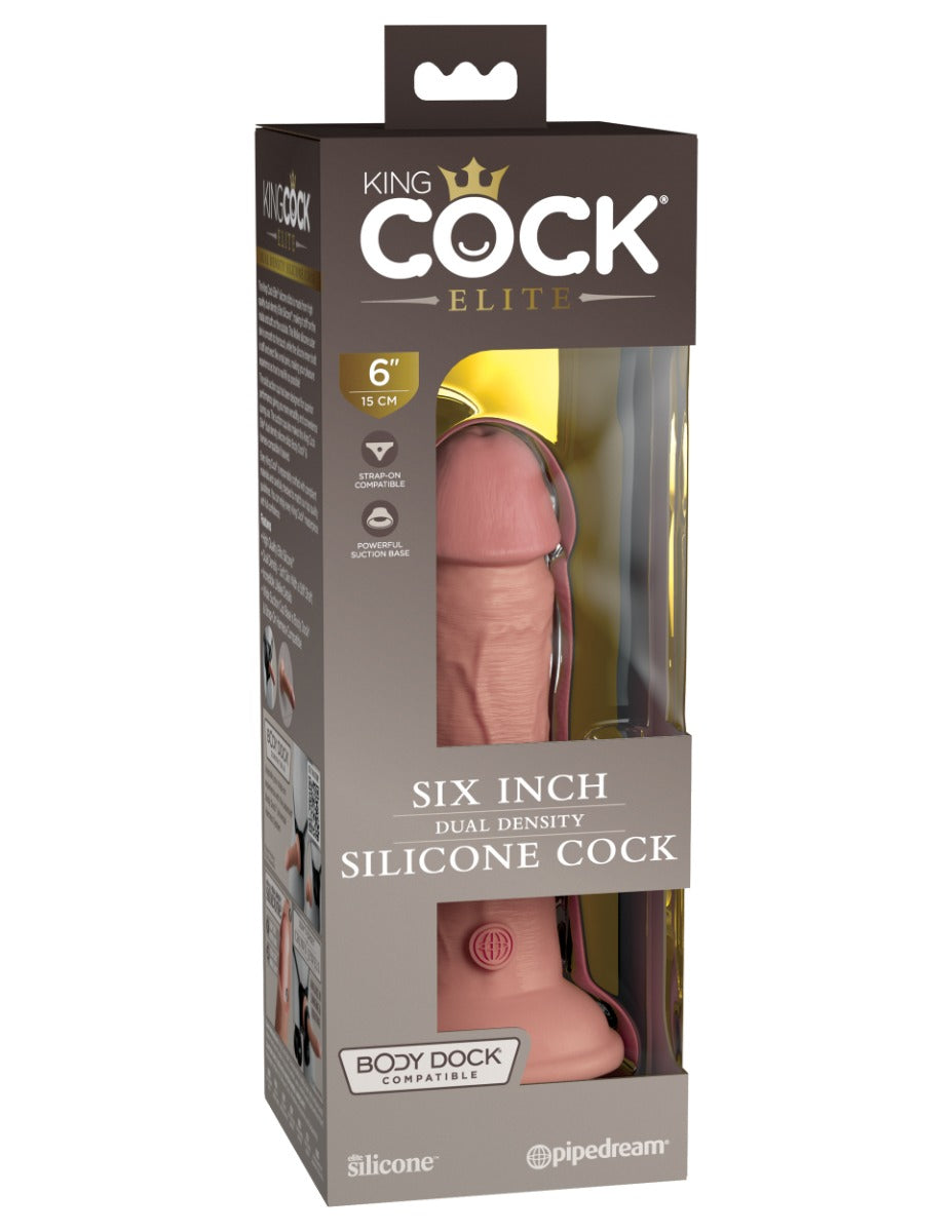 Pipedream King Cock Elite 6 Inch Dual Density Silicone Cock Flesh