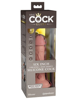 Pipedream King Cock Elite 6 Inch Vibrating Dual Density Silicone Cock Flesh