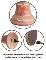 Pipedream King Cock Elite 9 Inch Vibrating Dual Density Silicone Cock Flesh