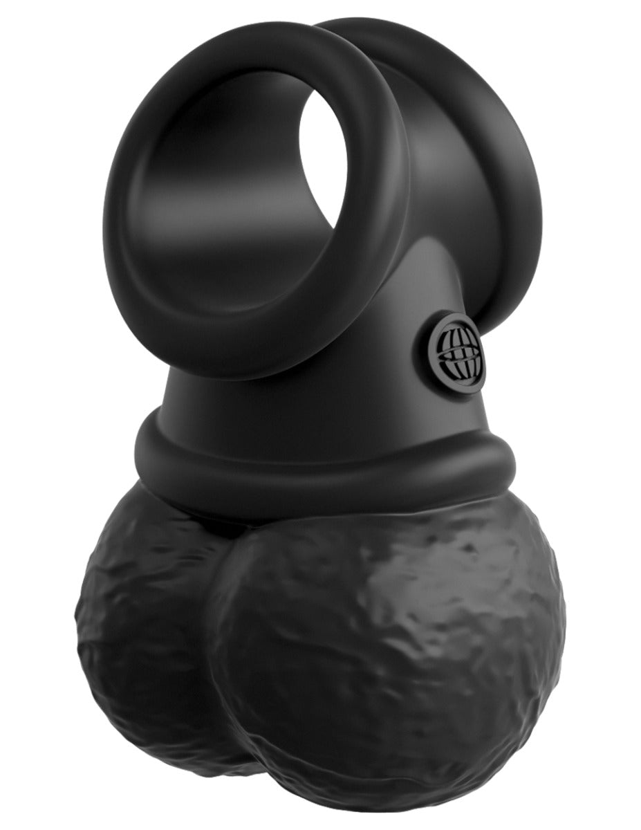 Pipedream King Cock Elite The Crown Jewels Vibrating Balls Black