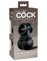 Pipedream King Cock Elite The Crown Jewels Weighted Balls Black