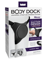 Pipedream Body Dock G Spot Pro Vibrating Strap On Harness Black - FETCH