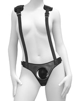 Pipedream Body Dock Strap On Suspenders Black - FETCH