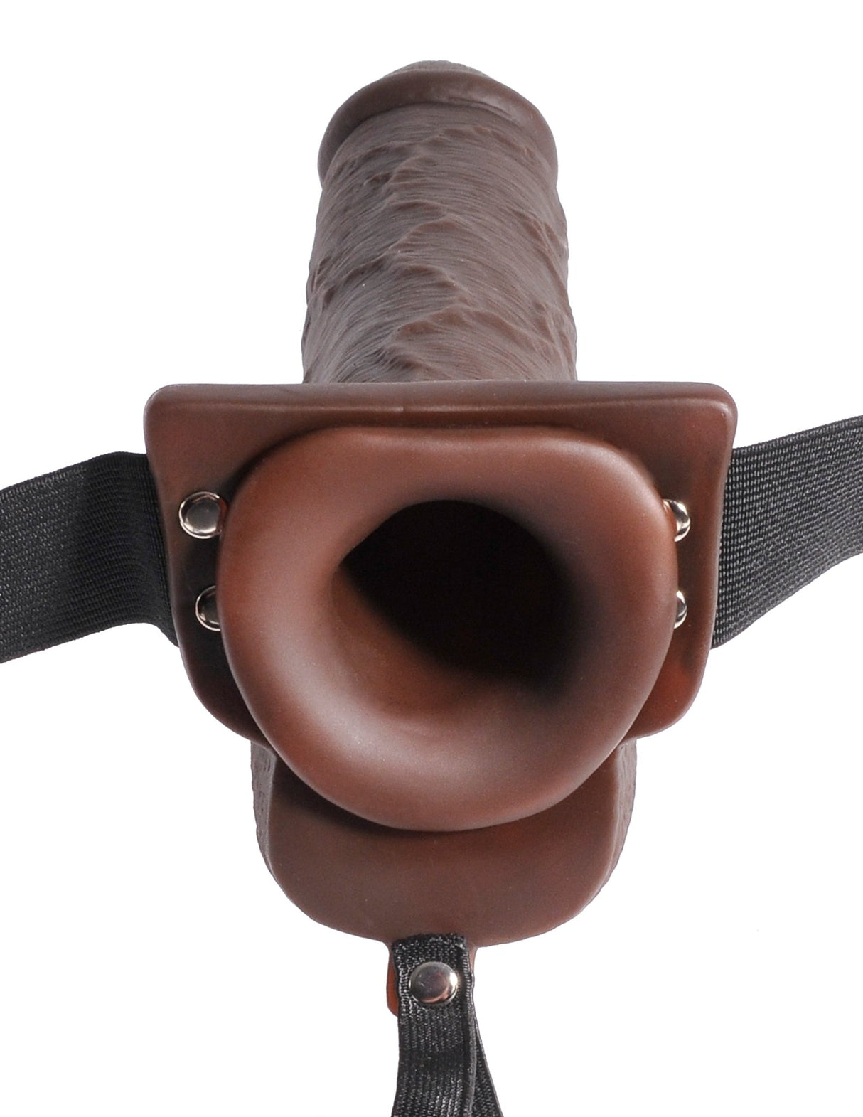 Pipedream Fetish Fantasy Series 9 Inch Hollow Squirting Strap On Dark - FETCH