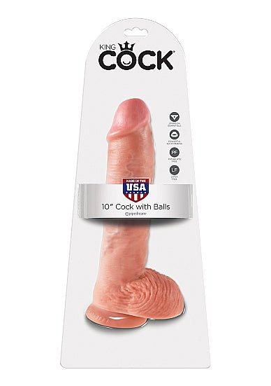 Pipedream King Cock 10 Inch Cock with Balls Flesh