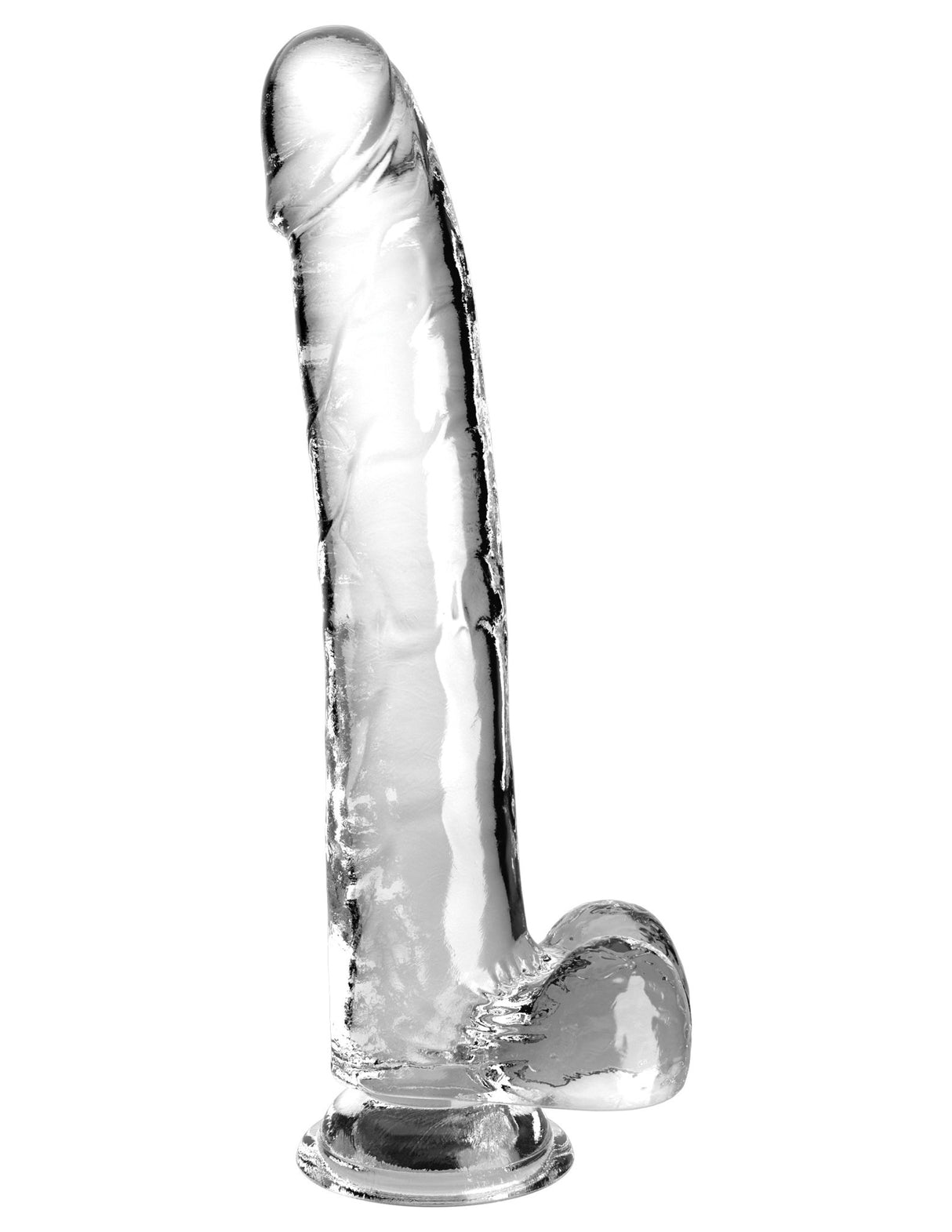 Pipedream King Cock Clear 11 Inch Dildo with Balls - FETCH