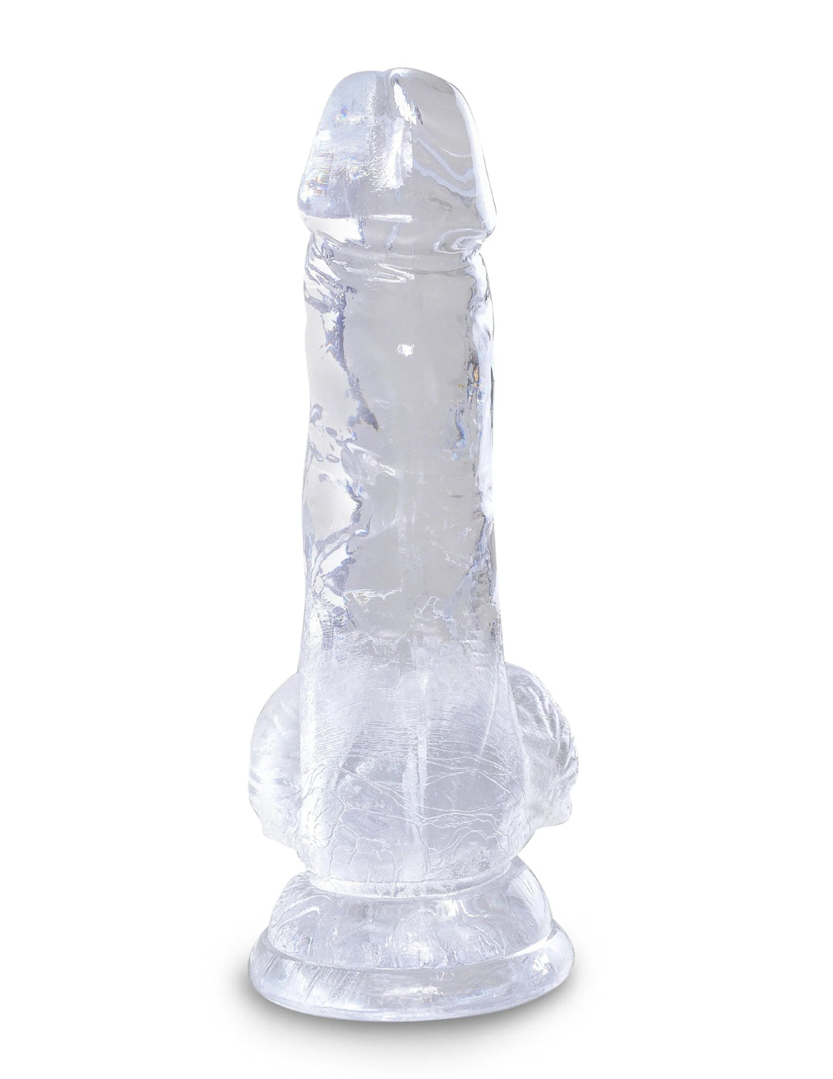 Pipedream King Cock Clear 5 Inch Dildo with Balls - FETCH