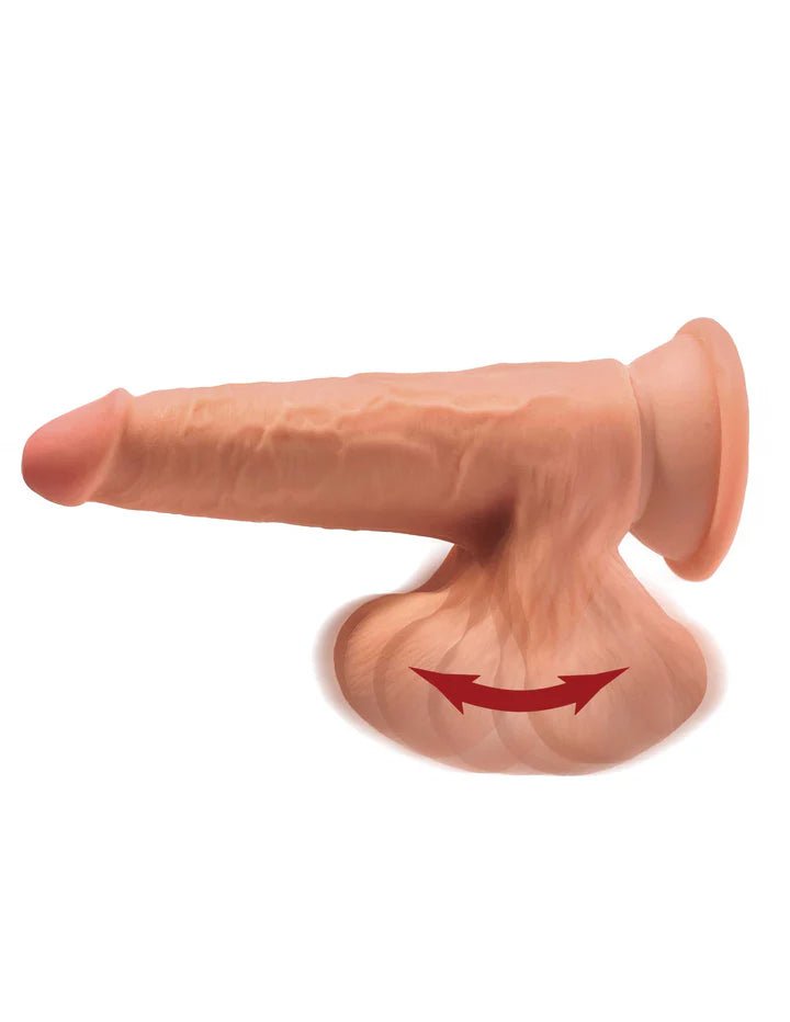 Pipedream King Cock PLUS 7 Inch Triple Density Dildo with Swinging Balls Tan