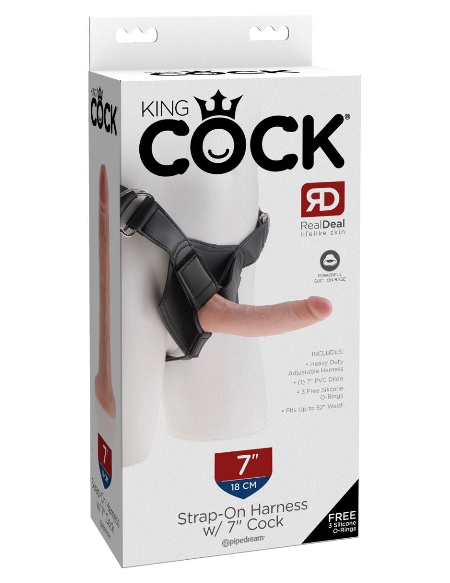 Pipedream King Cock Strap On Harness with 7 Inch Cock Flesh