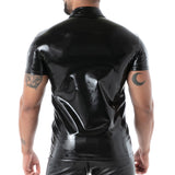 TOF Paris Latex Second Skin Polo Black