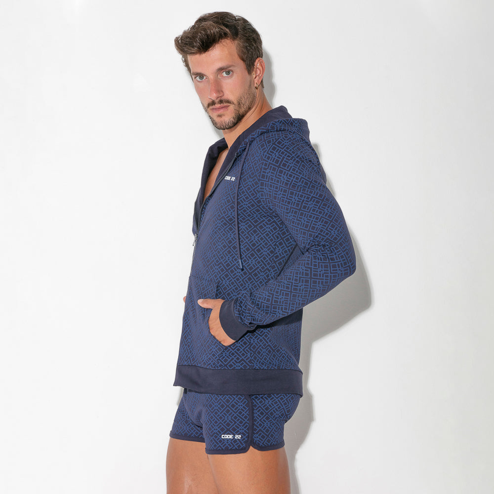 Code 22 Geo Hoody Navy