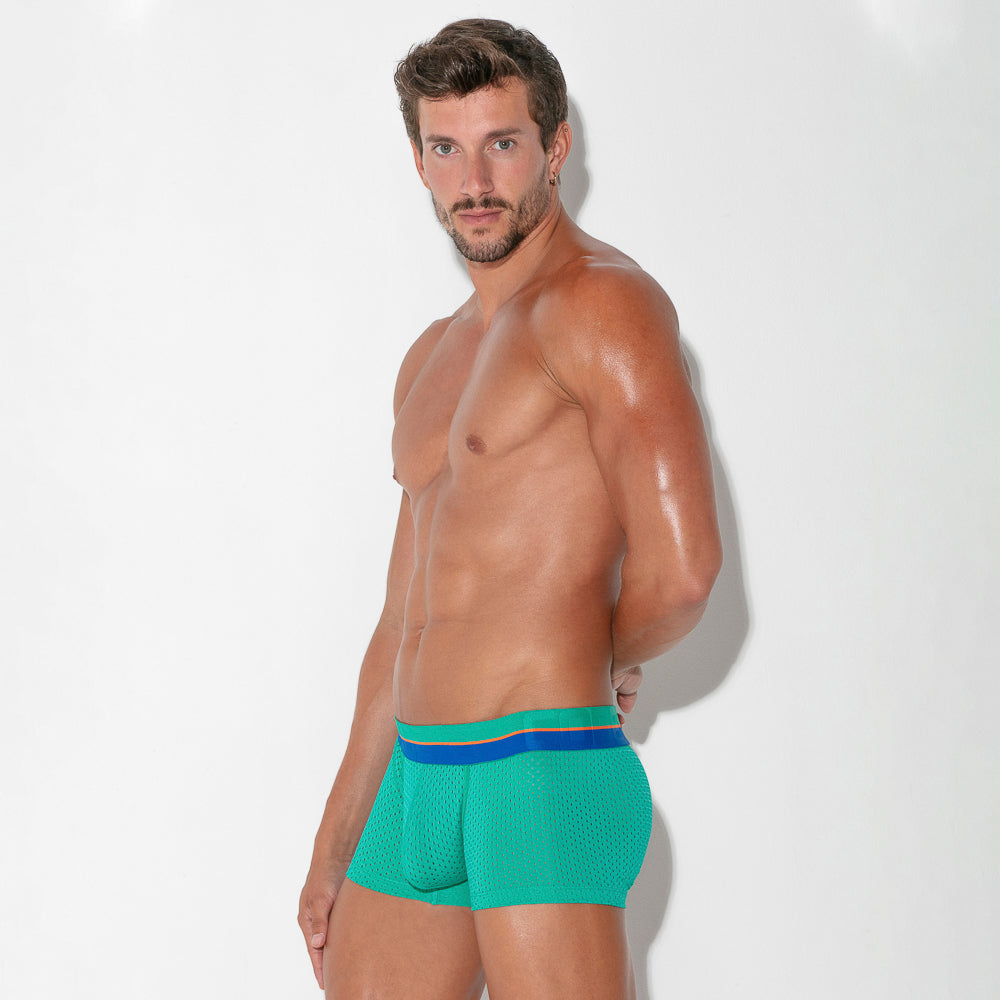 Code 22 Bright Mesh Boxer Green