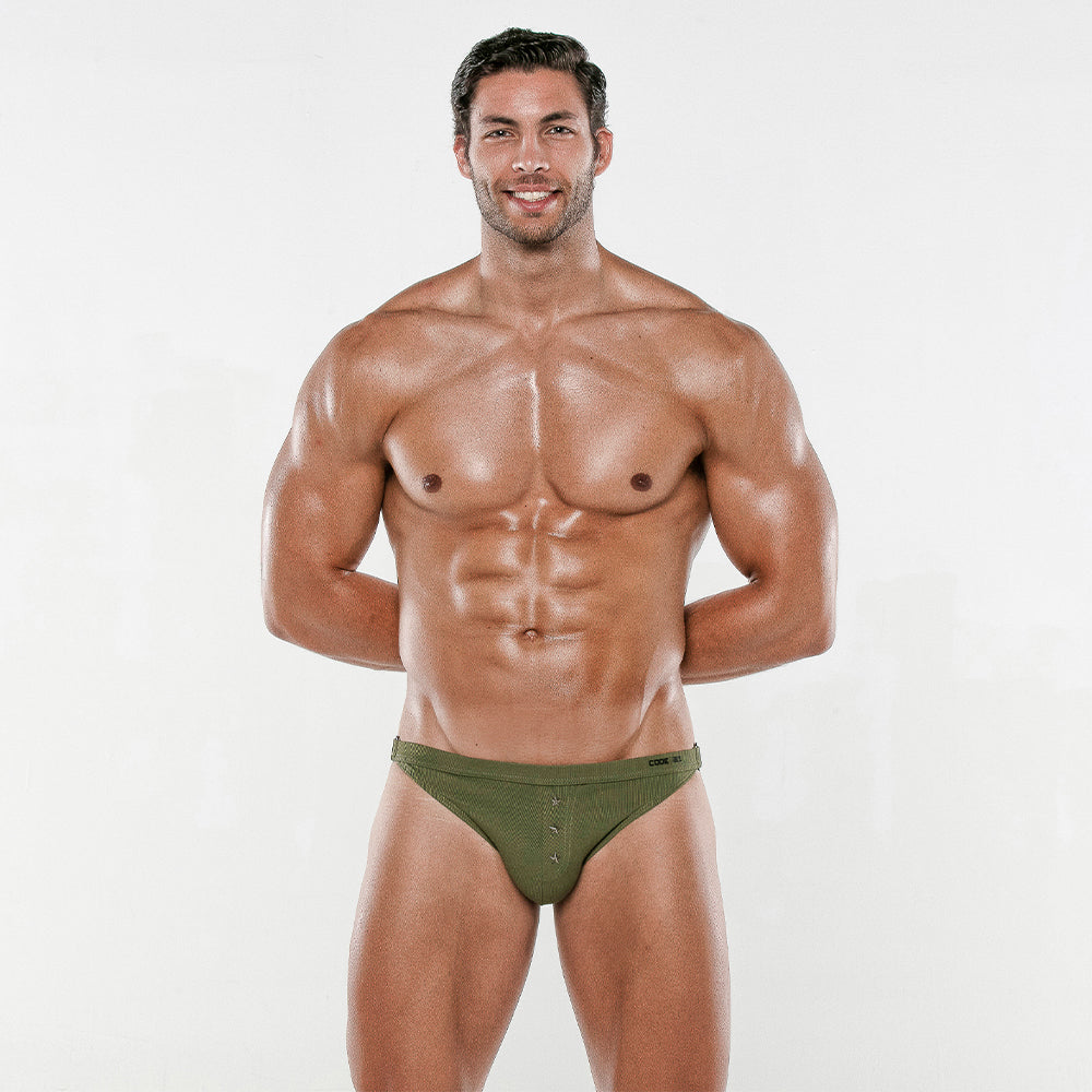 Code 22 Dive Mini Swim Brief Khaki