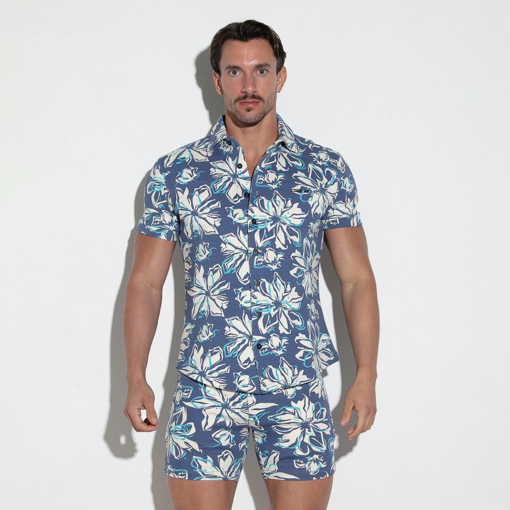Code 22 Slim Fit Shirt Aqua