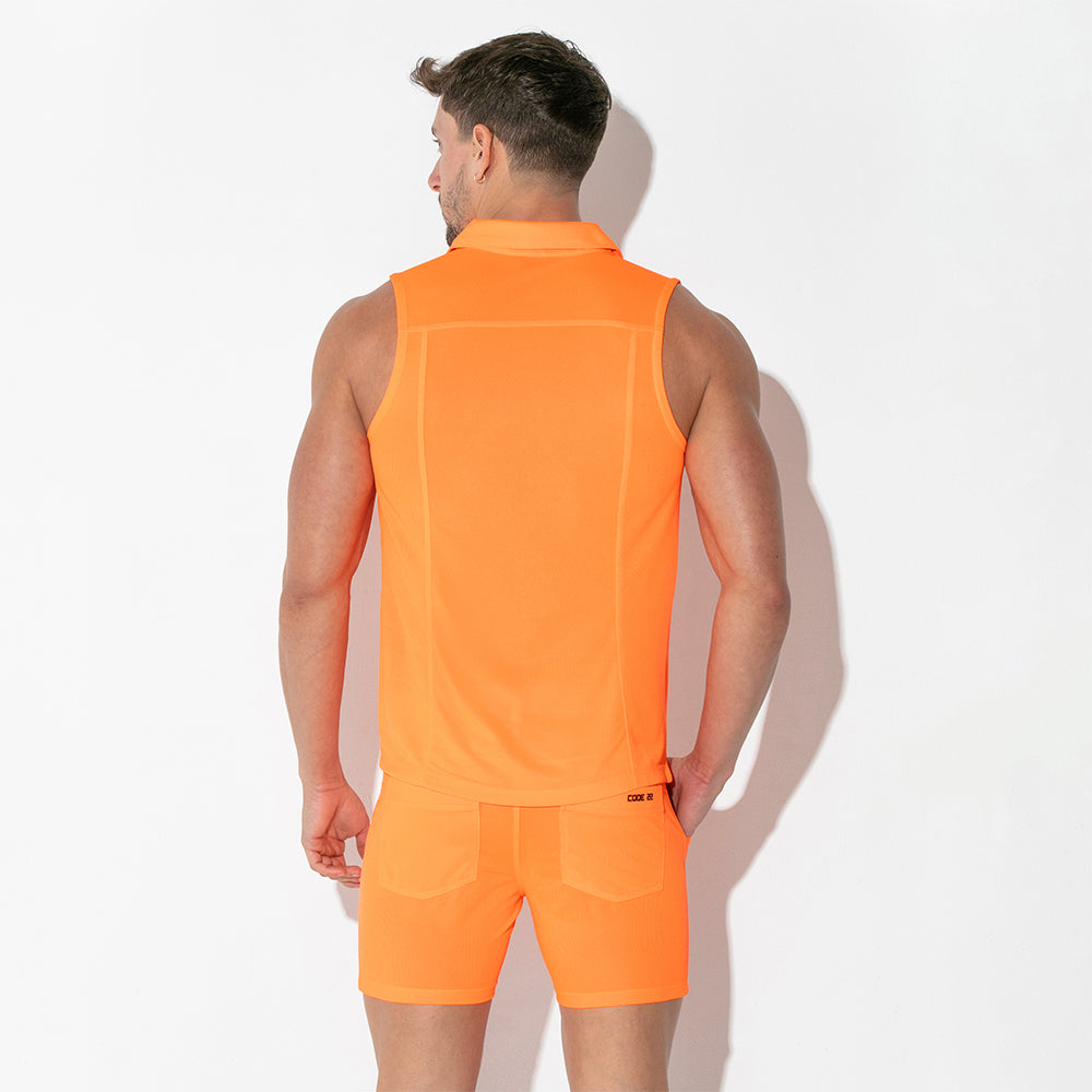 Code 22 Vivid Sleeveless Shirt Coral