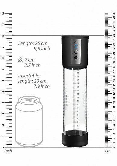 Pumped Premium Rechargeable Automatic Pump 10 Inch Transparent