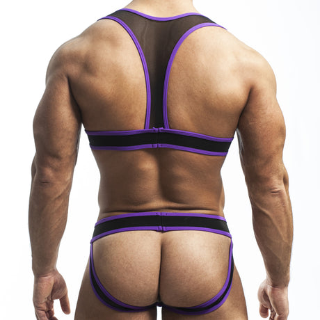 Spartas Penelope Neo Body Harness and Jockstrap Purple