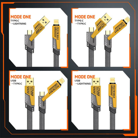 PWR 4 in 1 USB Fast Charging Data Cable