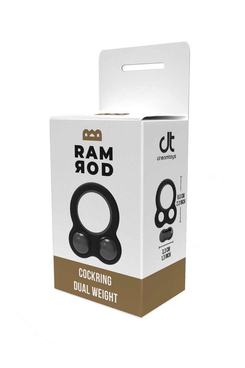 Ram Rod Cock Ring Dual Weight Black