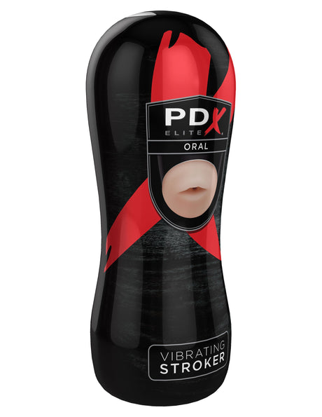 Pipedream PDX Elite Vibrating Oral Stroker Light