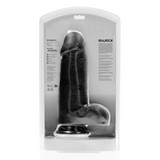 RealRock Extra Thick Dildo with Balls 10 Inch Black