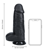 RealRock Extra Thick Dildo with Balls 10 Inch Black