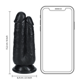 RealRock Two in One Dildo 5 Inch 6 Inch Black