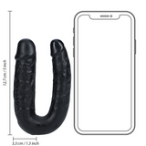 RealRock U Shape Dildo 5 Inch Black