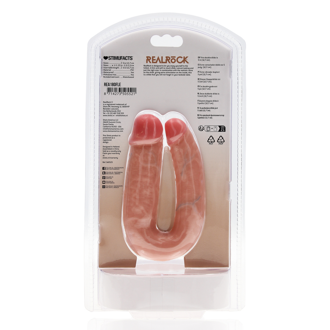 RealRock U Shape Dildo 5 Inch Light