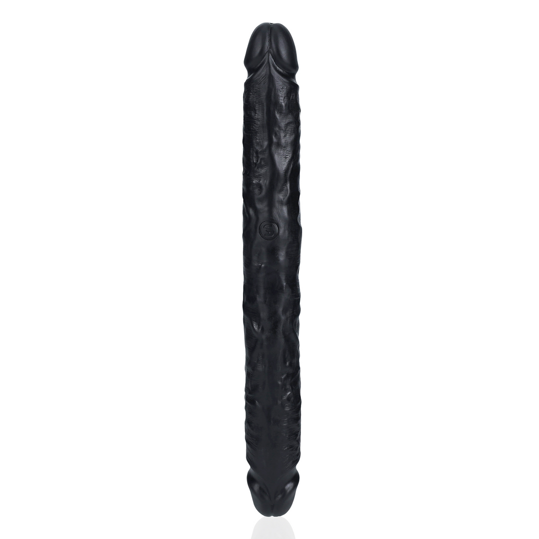 RealRock Straight Slim Double Ended Dildo 12 Inch Black