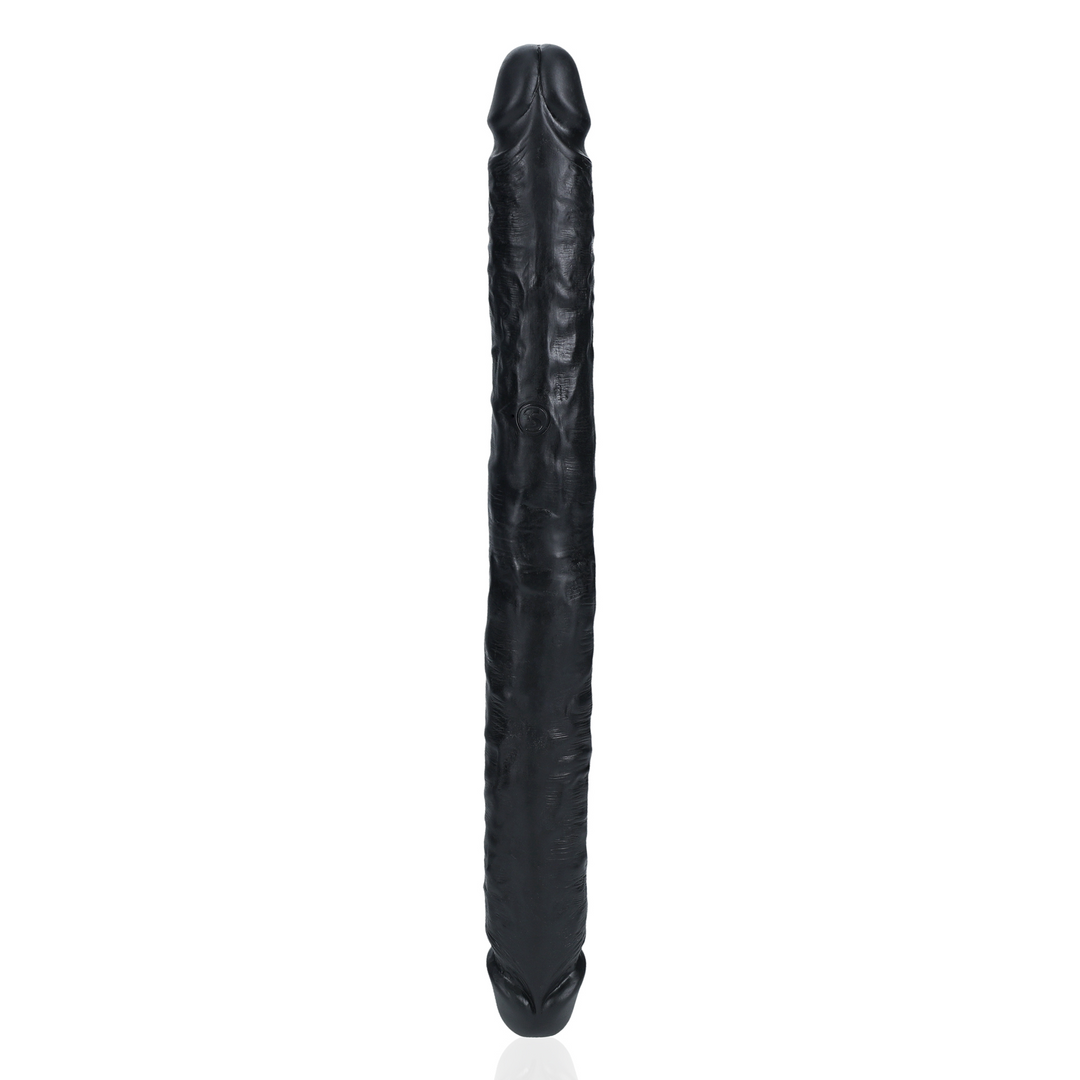 RealRock Straight Slim Double Ended Dildo 14 Inch Black