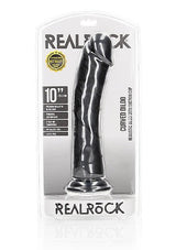 RealRock Curved Realistic Dildo 10 Inch Black