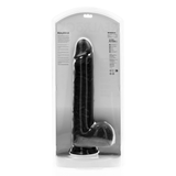 RealRock Extra Long Dildo with Balls 14 Inch Black