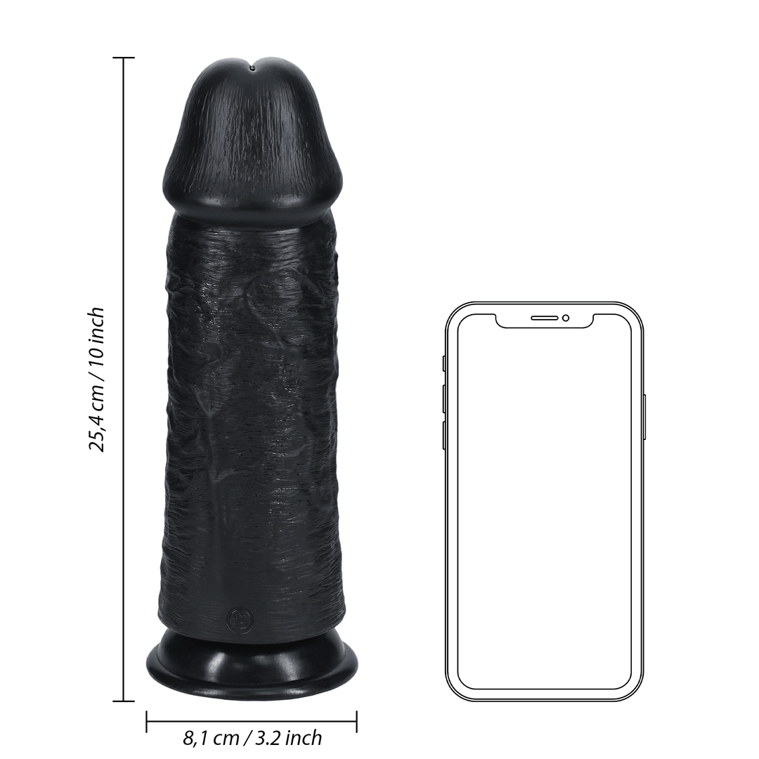 RealRock Extra Thick Dildo 10 Inch Black