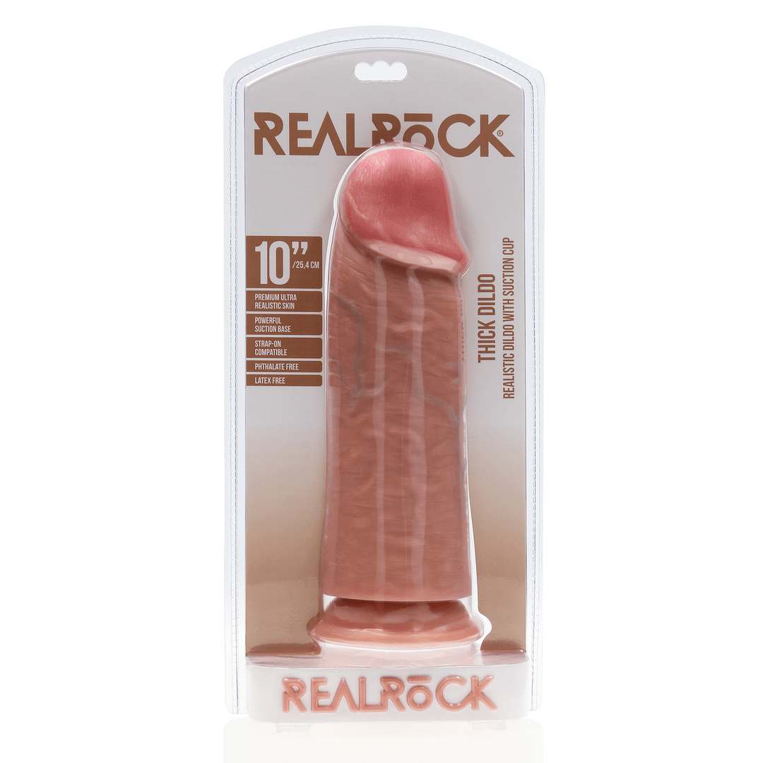 RealRock Extra Thick Dildo 10 Inch Light