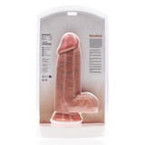 RealRock Extra Thick Dildo with Balls 9 Inch Light