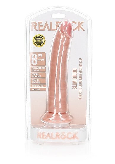 RealRock Slim Realistic Dildo 8 Inch Light