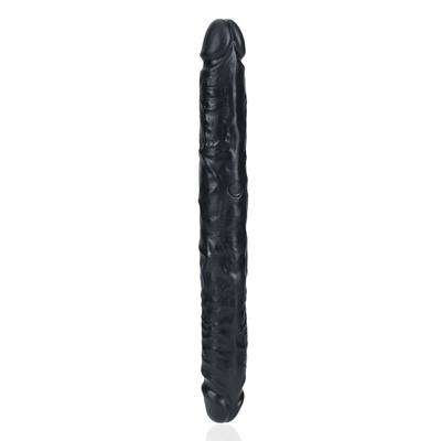 RealRock Straight Slim Double Ended Dildo 12 Inch Black