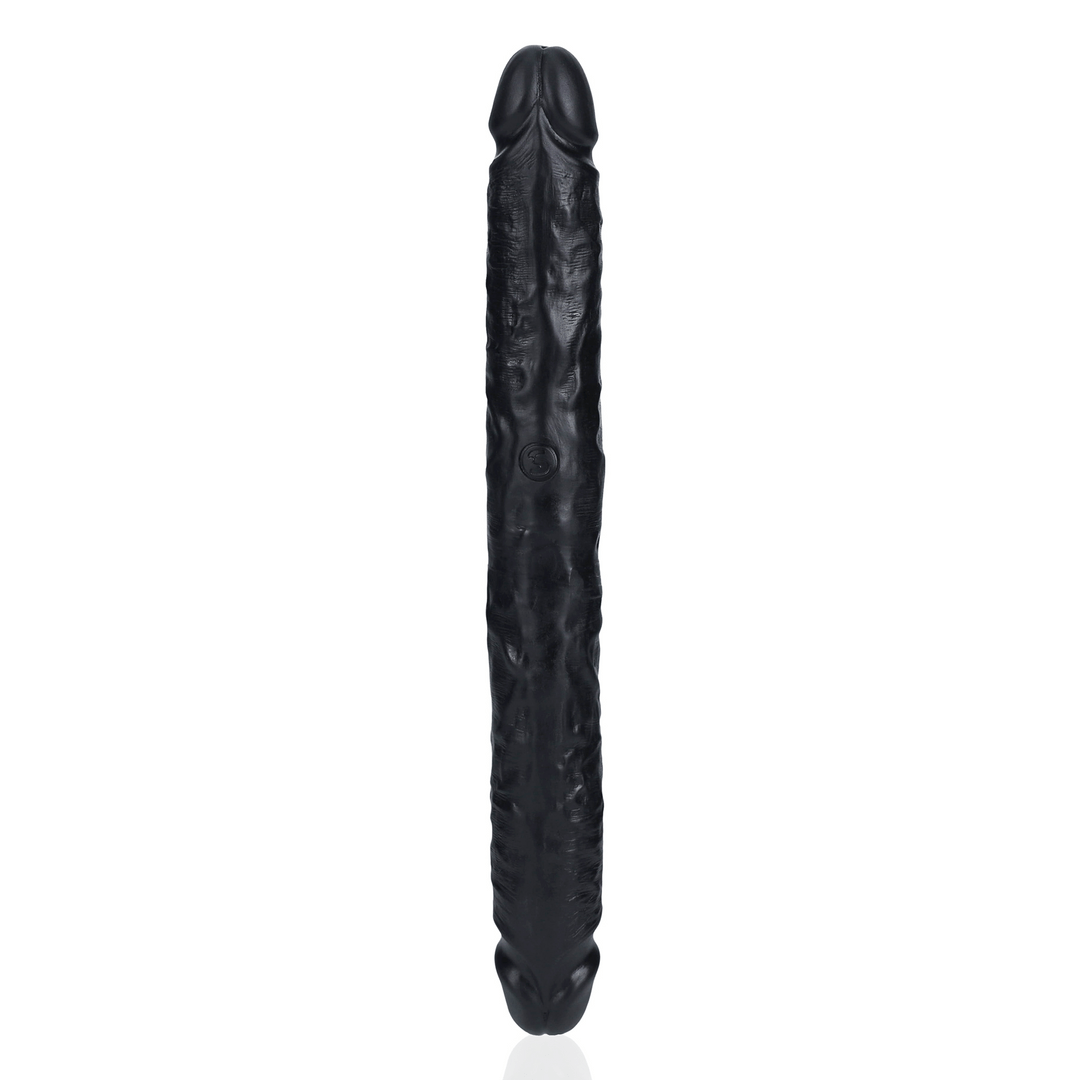 RealRock Straight Slim Double Ended Dildo 12 Inch Black