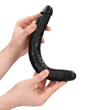 RealRock Straight Slim Double Ended Dildo 12 Inch Black