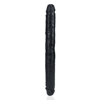 RealRock Straight Slim Double Ended Dildo 14 Inch Black