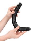 RealRock Straight Slim Double Ended Dildo 14 Inch Black