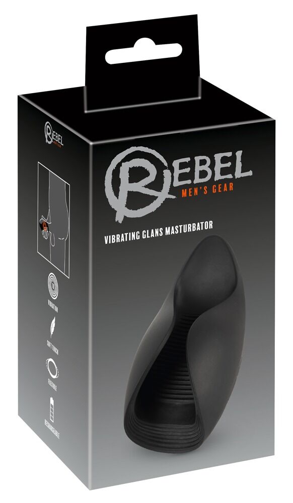 Anos Rebel Vibrating Glans Masturbator Black