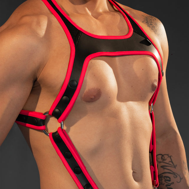 Dale Mas Smooth Skin Neoprene Industry Harness Black Red