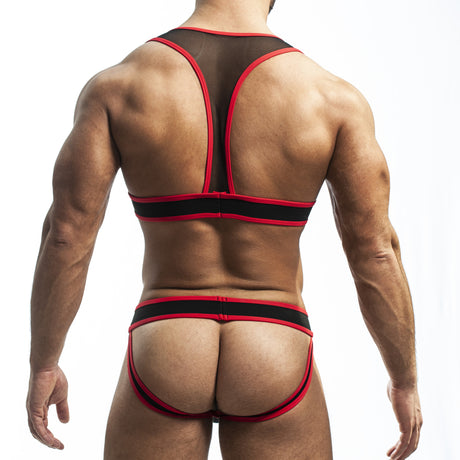 Spartas Penelope Neo Body Harness and Jockstrap Red
