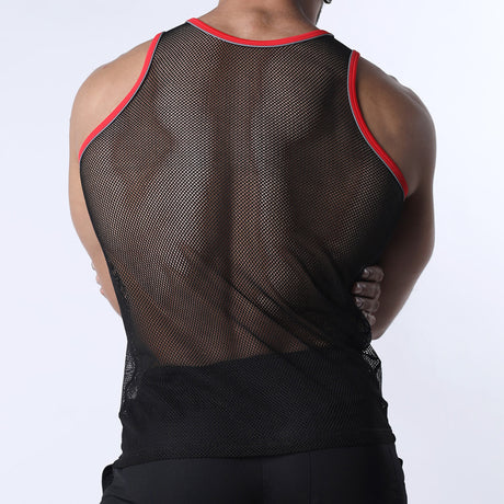 Cellblock 13 Chain Reaction Mesh Tank Top Red