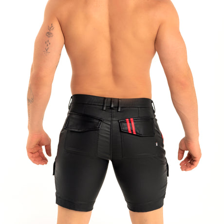 Dale Mas Industrial Cargo Short Black Red