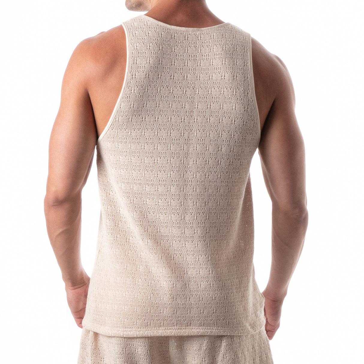 Leader Resort Knit Tank Top Cream