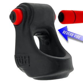 Hunkyjunk REVSLING Vibe Cock & Ball Sling Tar Ice