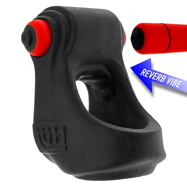 Hunkyjunk REVSLING Vibe Cock & Ball Sling Tar Ice